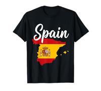 Texto de España sobre Bandera Nacional del Mapa Camiseta