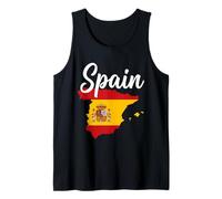 Texto de España sobre Bandera Nacional del Mapa Camiseta sin Mangas