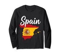 Texto de España sobre Bandera Nacional del Mapa Manga Larga