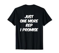Texto de Humor de Gimnasio Impreso con Reverso Divertido Solo un representante más Prometo Camiseta