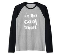 Texto de Humor Divertido Citas Divertidas de trío I Am The Cool Triplet Camiseta Manga Raglan