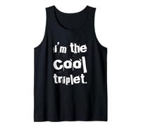 Texto de Humor Divertido Citas Divertidas de trío I Am The Cool Triplet Camiseta sin Mangas