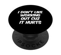 Texto de Humor Divertido Divertido No me Gusta Hacer Ejercicio Porque Duele PopSockets PopGrip Adhesivo