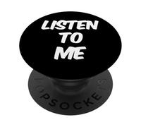 Texto de Humor Divertido Divertido para la Gente Citas Divertidas Escúchame PopSockets PopGrip Adhesivo