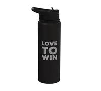 Texto de humor divertido divertido para la gente Citas divertidas Me encanta ganar Stainless Steel Insulated Water Bottle
