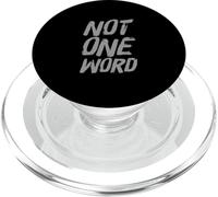 Texto de Humor Divertido Divertido para la Gente Citas Divertidas Ni una Palabra PopSockets PopGrip para MagSafe