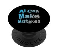 Texto de Humor Divertido Divertido para la Gente Divertido AI Puede cometer Errores PopSockets PopGrip Adhesivo