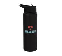 Texto de humor divertido divertido para la gente Divertido Es un desastre Stainless Steel Insulated Water Bottle