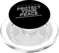 Texto de Humor Divertido Divertido para la Gente Divertido Protege tu Paz PopSockets PopGrip para MagSafe