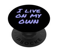 Texto de Humor Divertido Divertido para la Gente Divertido Vivo por mi Cuenta PopSockets PopGrip Adhesivo