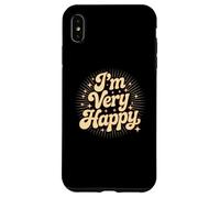 Texto de Humor Divertido Divertido para la Gente Gracioso Estoy Muy Feliz Carcasa para iPhone XS MAX