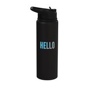 Texto de humor divertido divertido para la gente Palabras solteras divertidas Hola Stainless Steel Insulated Water Bottle