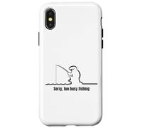 Texto de La Linea Stil Perdón por estar ocupado pescando Carcasa para iPhone X/XS