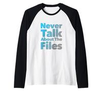 Texto Divertido de Nightmare Story: Divertido, Nunca hables de los Archivos Camiseta Manga Raglan