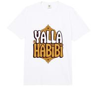 Texto Divertido Yalla Habibi Significa Let's Go My Love Árabe Divertido Comfort Colors Adult Heavyweight T-Shirt
