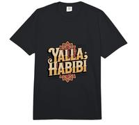 Texto Divertido Yalla Habibi Significa Let's Go My Love Árabe Divertido Comfort Colors Adult Heavyweight T-Shirt