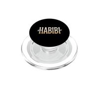 Texto Divertido Yalla Habibi Significa Let's Go My Love Árabe Divertido PopSockets PopGrip para MagSafe