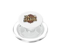 Texto Divertido Yalla Habibi Significa Let's Go My Love Árabe Divertido PopSockets PopGrip para MagSafe