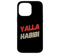 Texto Divertido Yalla Habibi Significa Let's Go My Love Arabic Habibi Carcasa para iPhone 14 Pro MAX