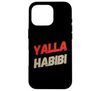 Texto Divertido Yalla Habibi Significa Let's Go My Love Arabic Habibi Carcasa para iPhone 16 Pro