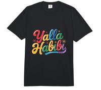 Texto Divertido Yalla Habibi Significa Let's Go My Love Arabic Habibi Comfort Colors Adult Heavyweight T-Shirt