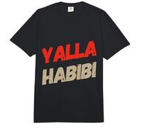Texto Divertido Yalla Habibi Significa Let's Go My Love Arabic Habibi Comfort Colors Adult Heavyweight T-Shirt