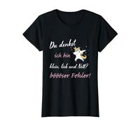 Texto en alemán «Ich Bin Klein Lieb und Nett Einhorn Geschenk Spruch - Damen Camiseta