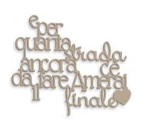Texto en Madera para Quanta Carretera Hay Que Hacer - Cita de Amor, Idea de Regalo con inscripción Decorativa Hecha a Mano y decoración