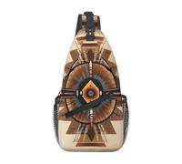 Texto misterioso adecuado para deportes, correr, viajar, al aire libre para hombres y mujeres, Pintura nativa americana, Talla única, Retro