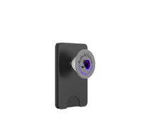Texto Morado Cuando Las Brujas montan Cerca de Halloween PopSockets PopWallet para MagSafe