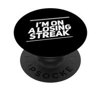 Texto no Afortunado Gente Divertida Mala Suerte Estoy en una racha perdedora PopSockets PopGrip Adhesivo