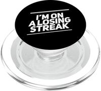 Texto no Afortunado Gente Divertida Mala Suerte Estoy en una racha perdedora PopSockets PopGrip para MagSafe