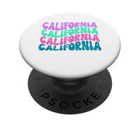 Texto Ondulado Lindo I Love California PopSockets PopGrip Adhesivo