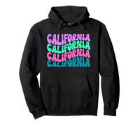 Texto Ondulado Lindo I Love California Sudadera con Capucha