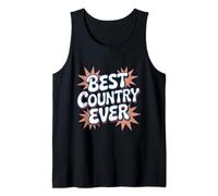 Texto patriótico genial divertido Best My Country Best Country Ever Camiseta sin Mangas