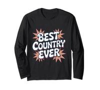Texto patriótico genial divertido Best My Country Best Country Ever Manga Larga