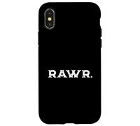 Texto Rawr mínimo que dice Rawr. Autoexpresión intrépida Carcasa para iPhone X/XS
