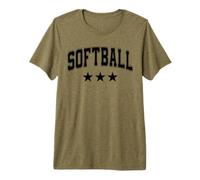 Texto Retro clásico de Softbol All Black Stars Camiseta Premium