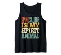 Texto Retro de Spinosaurus Is My Spirit Animal Camiseta sin Mangas