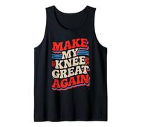Texto Retro Make My Knee Great Again Camiseta sin Mangas