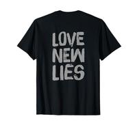Texto retroimpreso Divertido para la Gente Citas Divertidas Amor Nuevas mentiras Camiseta