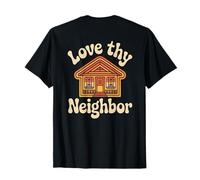 Texto retroimpreso Divertido para la Gente Funny Love Thy Neighbor Camiseta