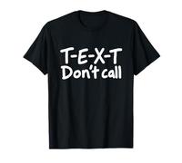 Texto sarcástico No llames Teléfono Evitar Humor Introvertido Camiseta