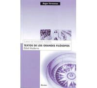 Textos de los grandes filósofos: Edad Moderna (fuera de colección)