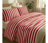 TexTrend Tela Algodón por Metros - 1 Metro 160 x 100 cm - Telas para Coser - Niños - Rayas Blanco Rojo