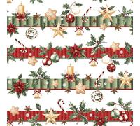 TexTrend Telas por Metro - Algodón - 1 Metro 160 x 100 cm - Tela para Costura - Niños - Motivo Navideño Blanco