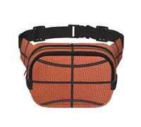 Textura de Baloncesto,Riñonera Cuadrada de Doble Capa, Bolso de Viaje, Bolso Informal para el Pecho.