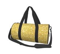 Textura de Brillo Dorado, Bolsa de Viaje de Gran Capacidad, Bolso Redondo, Bolsa de Viaje Deportiva, Bolsa de Mano, Bolsa de Fitness