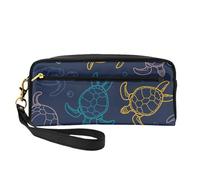 Textura de caparazón de Tortuga, Bolsa de Maquillaje Bolsa de cosméticos Bolsa de Aseo de Viaje portátil Estuche de Cuero para Mujeres y niñas