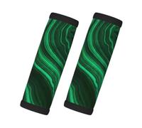 Textura de malaquita, 2 piezas de fundas para asas de equipaje, cubiertas suaves y cómodas para asas de equipaje. Etiqueta para equipaje.